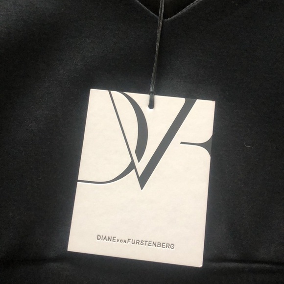 Diane von Furstenberg Bevin Ruched Sheath Dress Black Size 2 NWT $348 - Picture 4 of 8